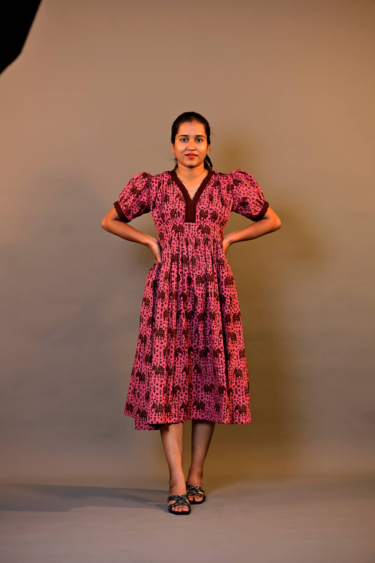 Elephant V-Neck Dress