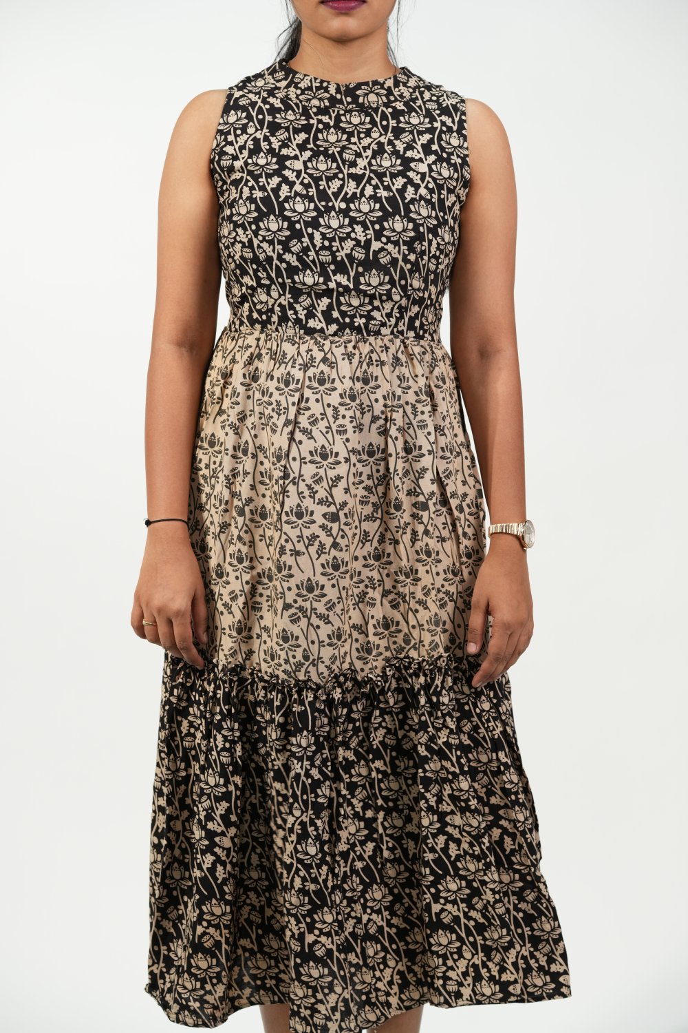 Halter Neck Tiered Dress (Floral) — view 5