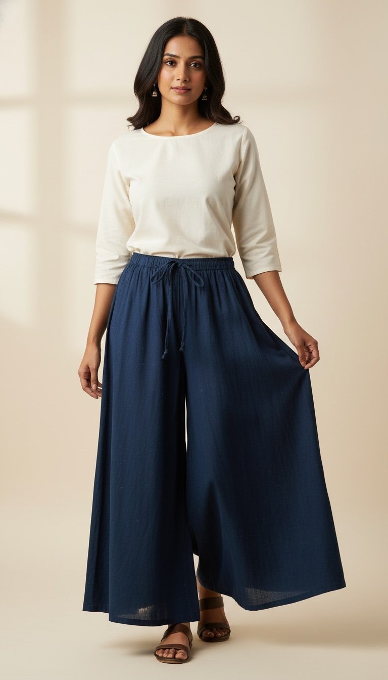 Indigo Palazzo Pants