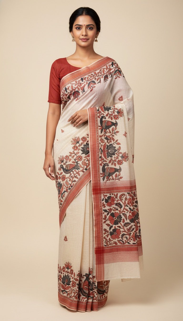 Madder Root Kalamkari Saree