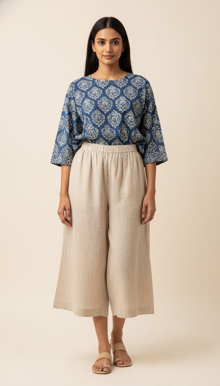 Natural Beige Culottes